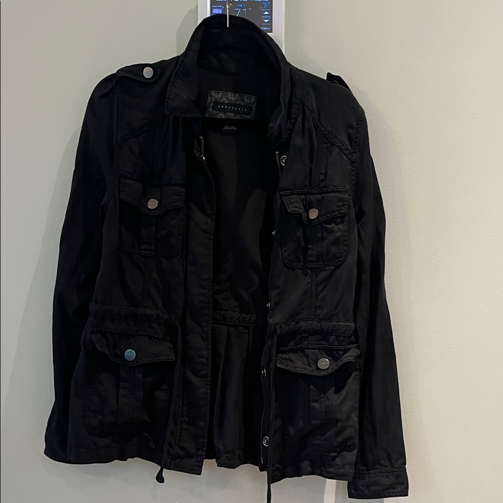 Sanctuary Black Military Style Jacket from Anthropologie